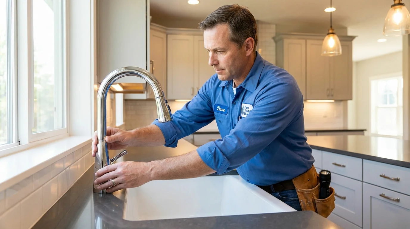 Kitchen faucet installation by Johns Plumbing LLC in Kinderhook